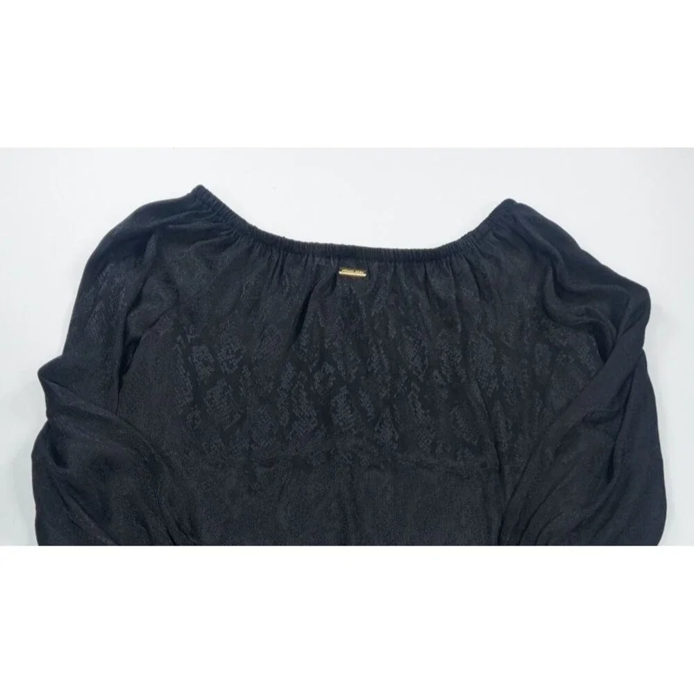 MICHAEL Michael Kors Womens Plus Size 0X Black Off Shoulder Blouse Top NWT